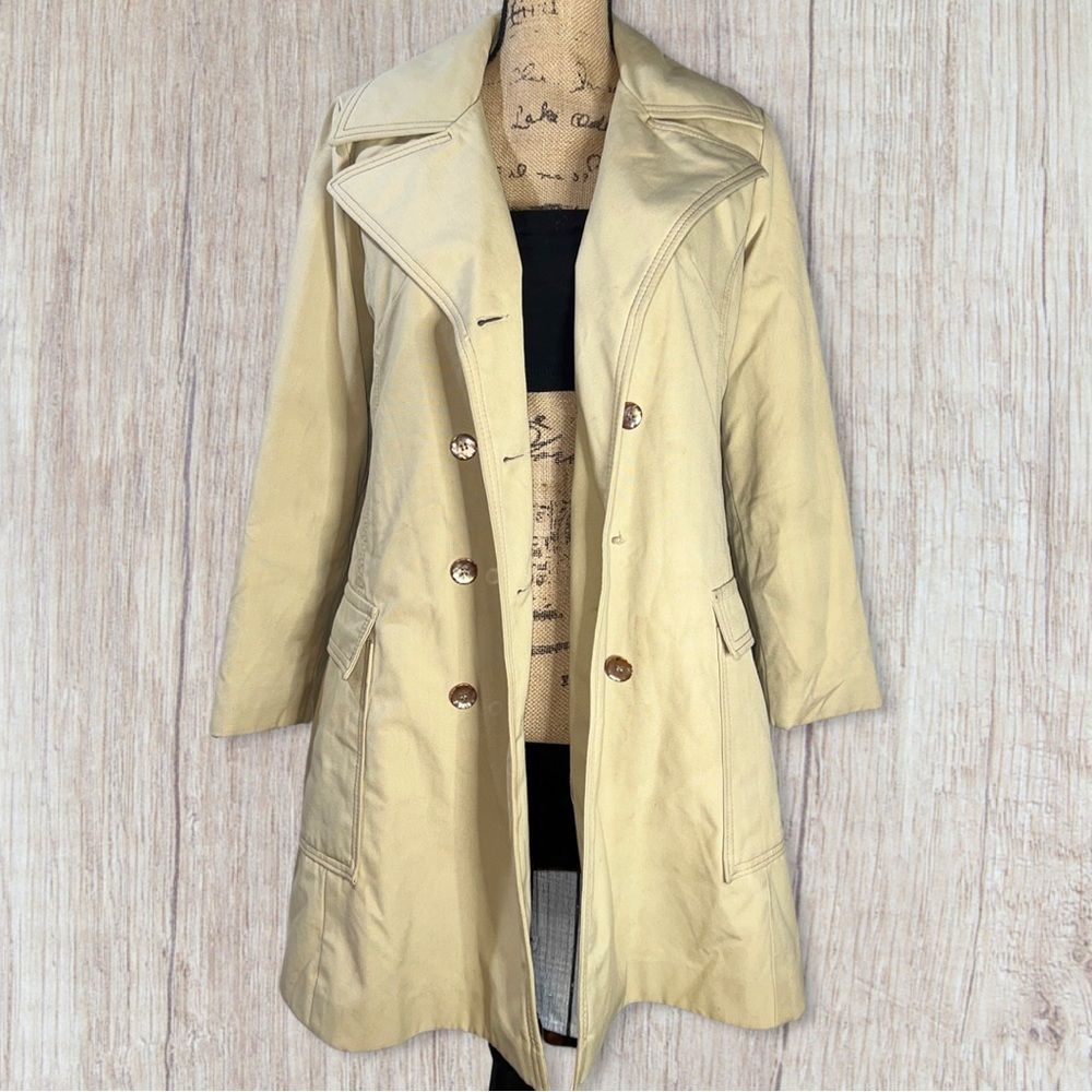 Vintage Outer Banks Long Double Breasted Sherpa Lined Trench Penny Lane Coat M